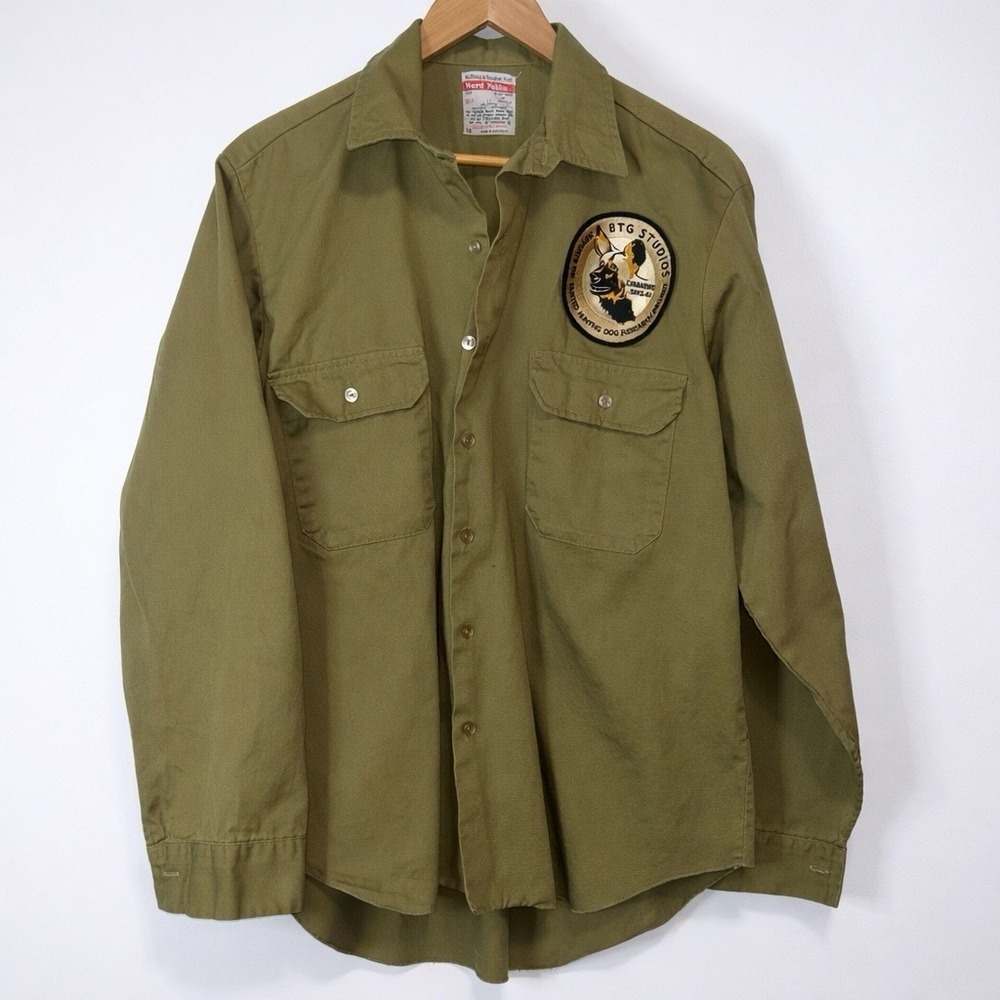 Hard Yakka Shirt Men's M Green ACT Parks & Conservation Service